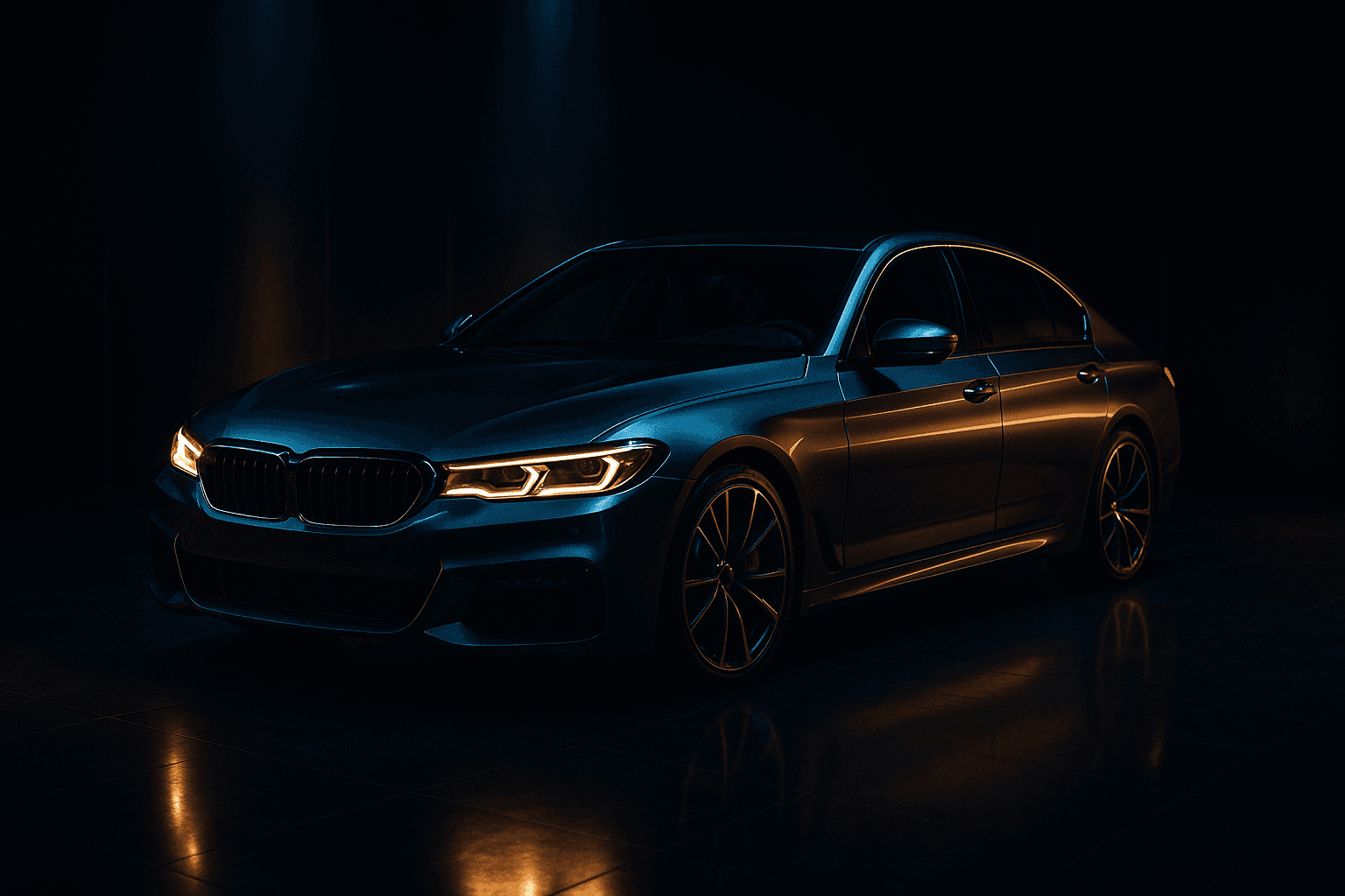 Coche premium en el showroom de Bancu Labs Automotive