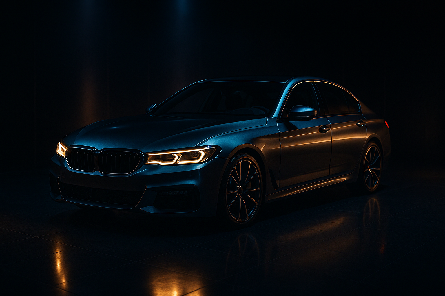 Coche premium en el showroom de Bancu Labs Automotive